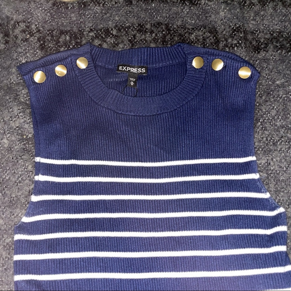 Express Ribbed Sweater Striped Tank - Picture 2 of 7